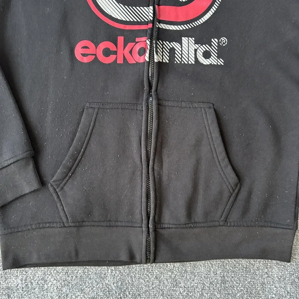 Ecko Unltd Hoodie Mens Large Red Rhino Logo Full Zip Sweatshirt‎ Fleece Hip Hop
